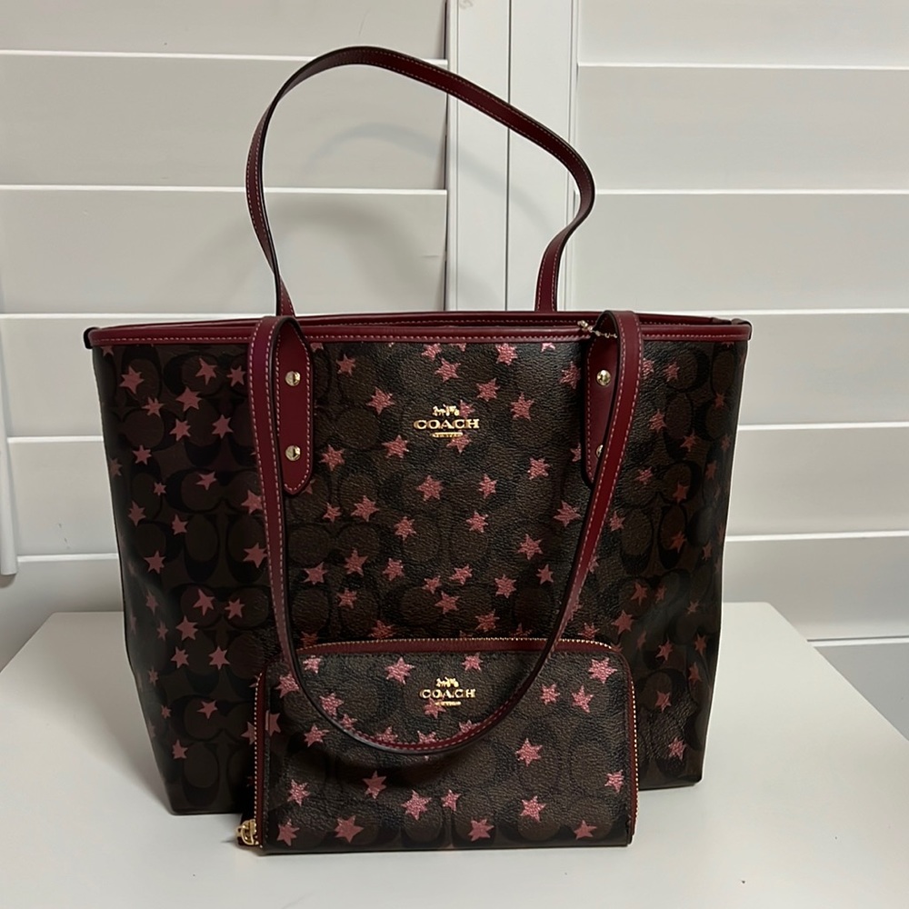 Coach Star Tote and Wallet Matching Set